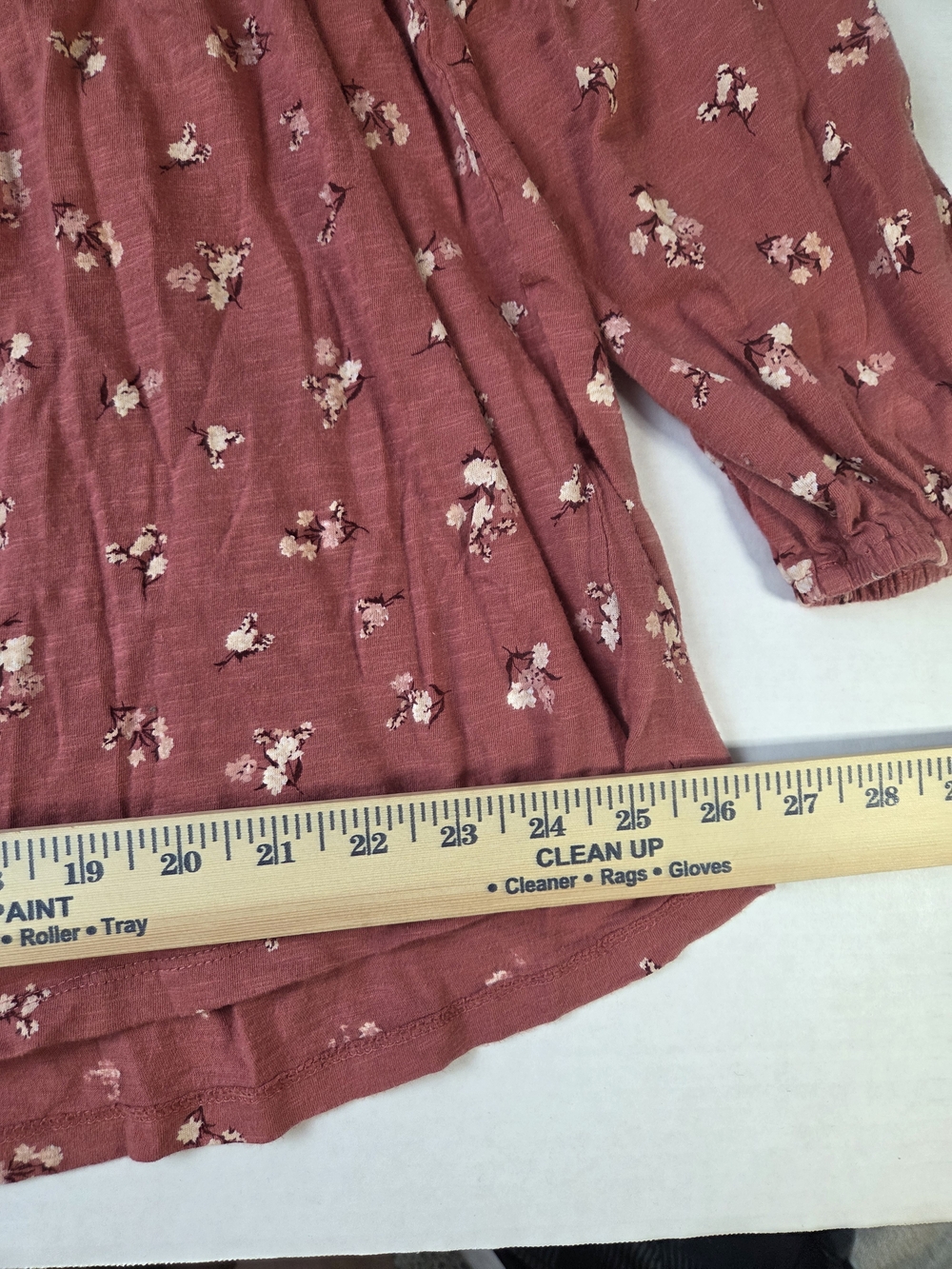 Lucky Brand Dusty Rose Floral Smocked Peasant Blouse - Picture 8 of 11